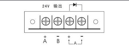 卸下變送器接線端的旋蓋，可以看到如圖所示的接線端子。